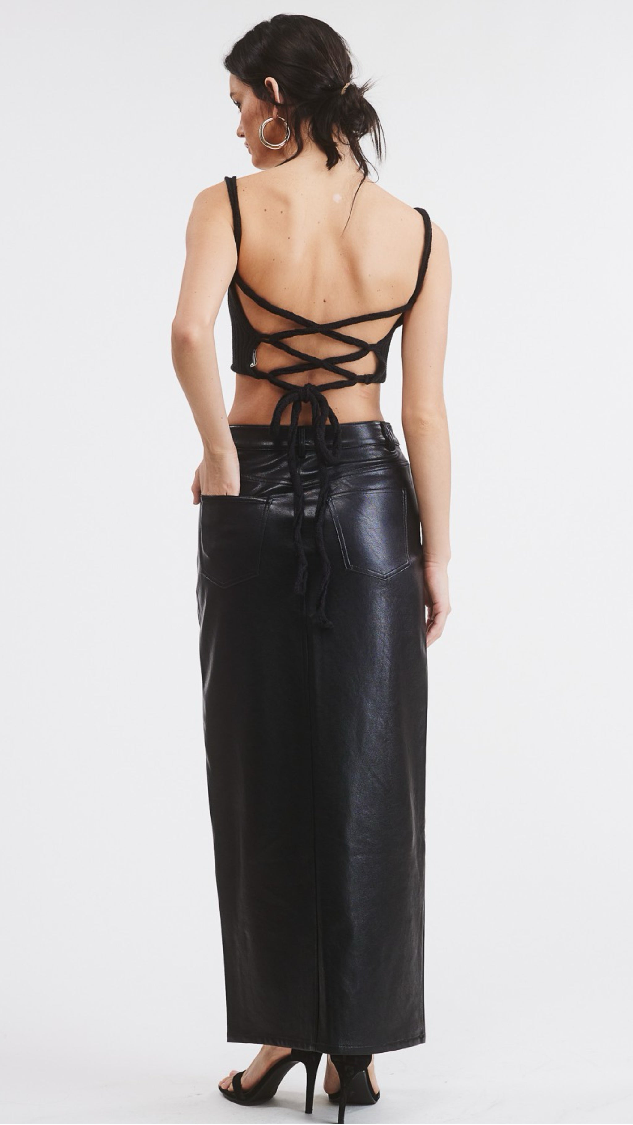 Paola Vegan leather skirt